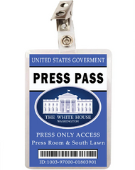 White House Press Pass ID Badge