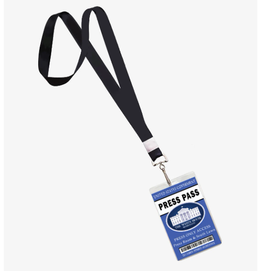 Novelty ID Badge: US Government President Trump White House Press Pass - Fun Collectible