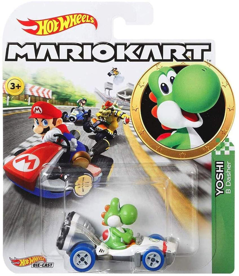Hot Wheels Die-Cast 1/64 Mario Kart - Yoshi B Dasher - Funky Toys 
